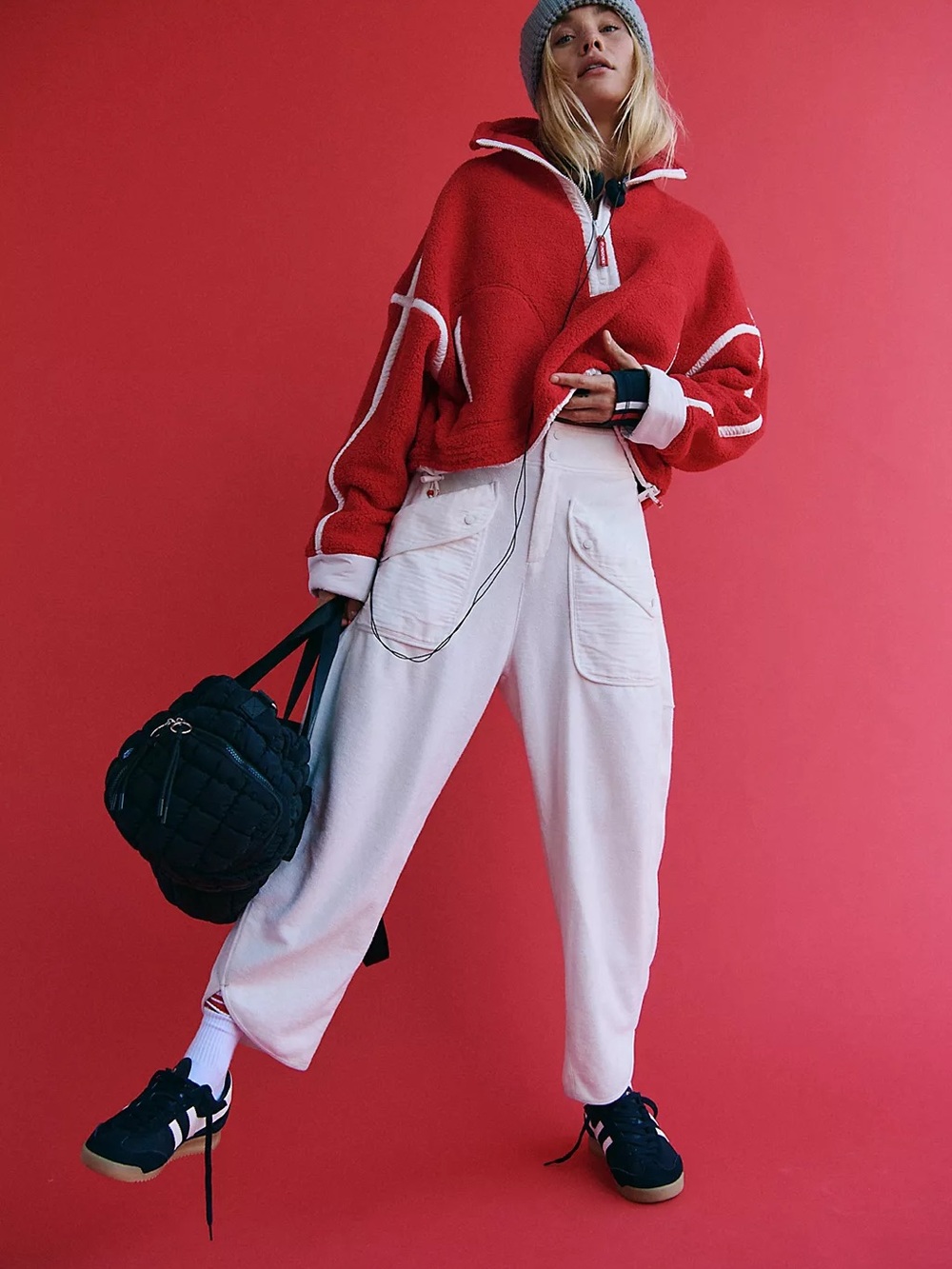 FP Movement Timko High-Waist slight barrel leg Pants in optic white - Picture 4 of 16